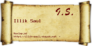 Illik Saul névjegykártya